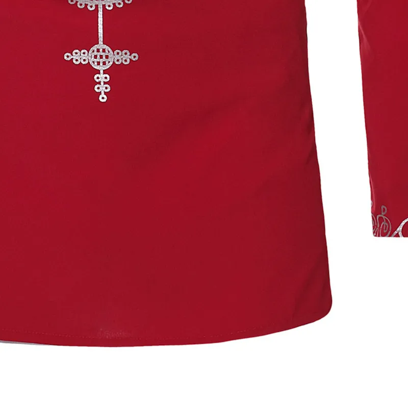  Long Sleeve Autumn Male Dashiki Vintage T shirts 2018 Bohemia Retro Tops Mens African Print T-shirt Ethnic Long Tees M-3XL (4)