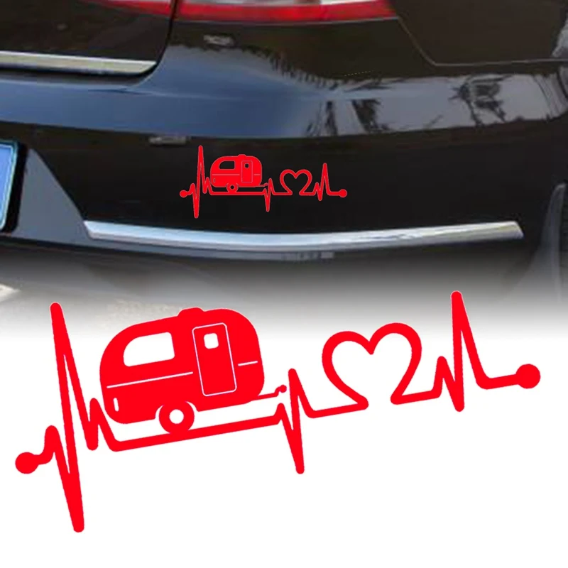 Стикер Caravan Love Heartbeat мультяшный стикер для автомобиля наклейки кемпера кузов