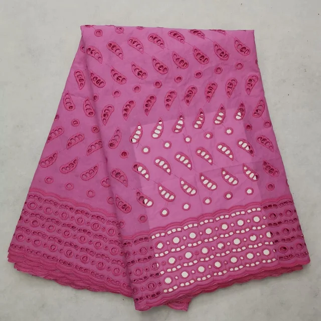 Buy pure colour embroidered holes design swiss 100