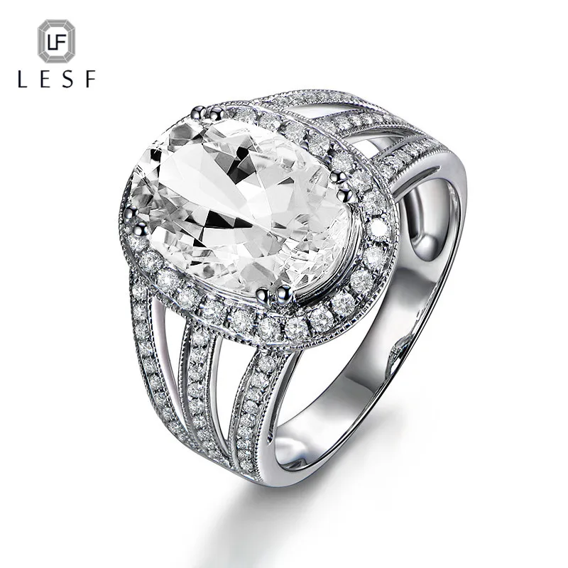 

LESF Sterling Silver 925 Rings For Women 4 ct Zircon Oval Cut Wedding For Engagement Trendy Jewelry Support Wholesale