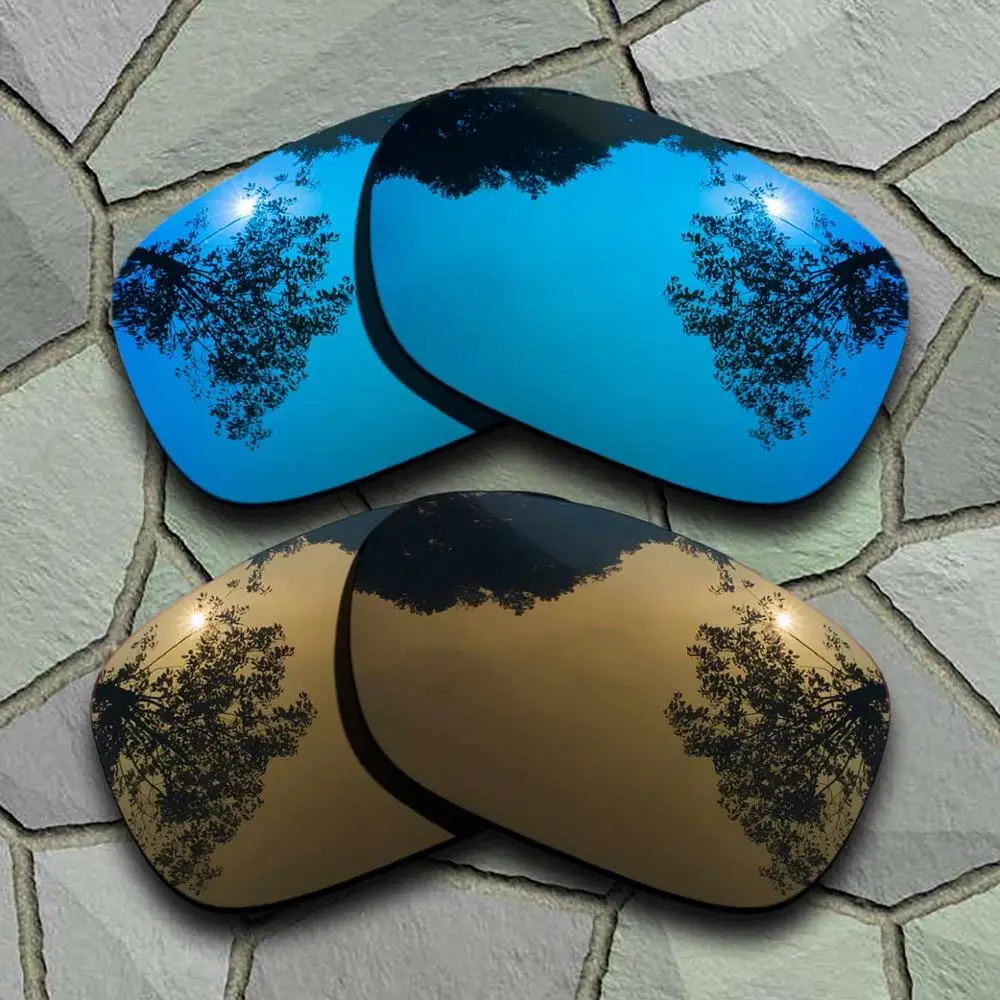 Blue-Bronze Copper Небесно-голубые и бронзовые медные солнцезащитные очки поляризованные Сменные линзы для Окли Twoface - Цвет линз: Blue-Bronze Copper