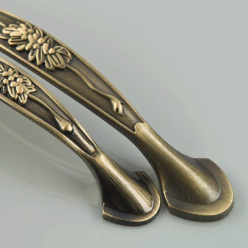 5pcs 96/128mm European Kitchen Bedroom Furniture Handle Pulls Antique Cabinet Cupboard Drawer Knobs and Handles