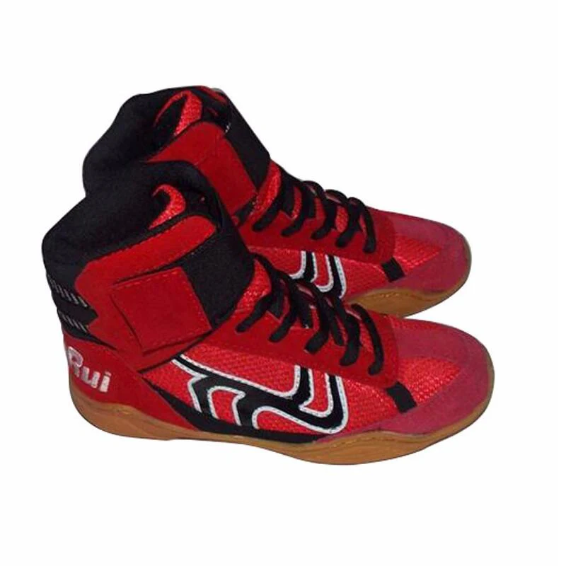 

ALDOMOUR Bull Leather Men Wrestling Shoes High Boxing Shoes Rubber Outsole Breathable Pro Wrestling Gear For Men And Women