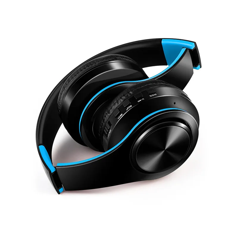 CRDC NEW V5.0 Wireless Bluetooth Earphones Headset Stereo Headphones Earphones with Microphone/TF Card for Mobile Phone Music - Цвет: V5.0 blue black