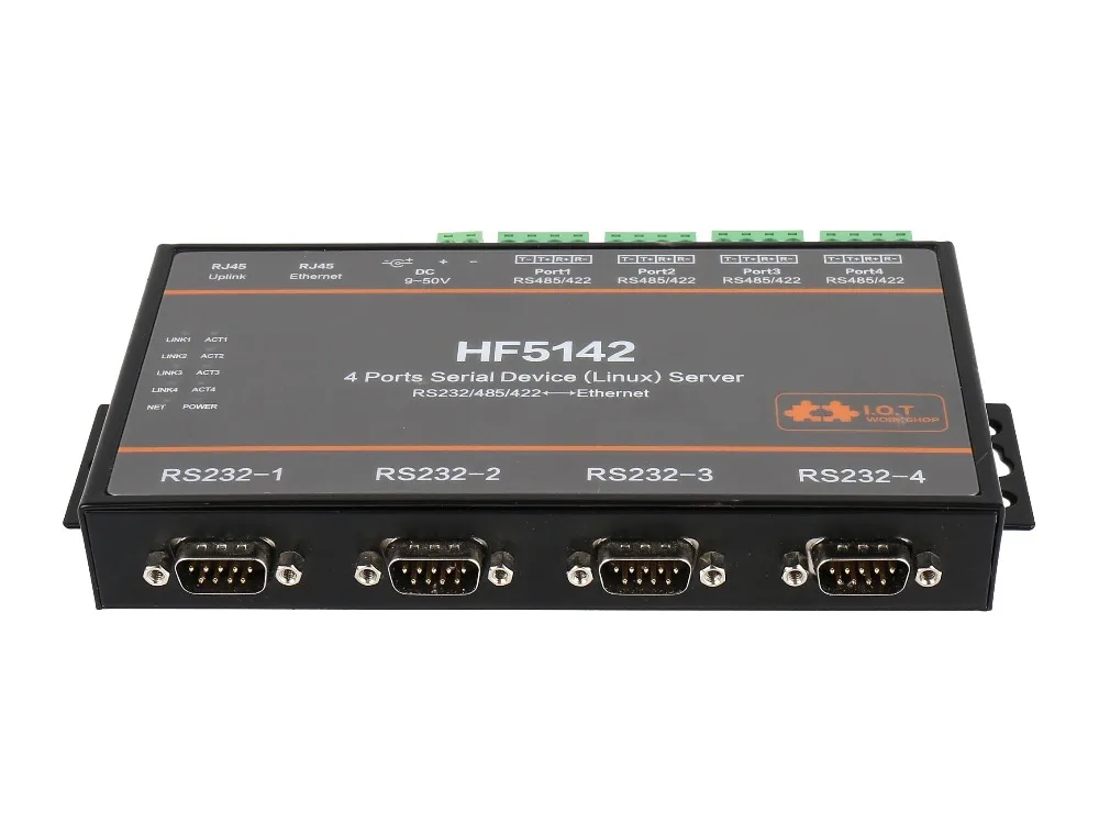 Официальный промышленный HF5142B 4 портовый RJ45 RS232/485/422 серия в Ethernet бесплатное RTOS