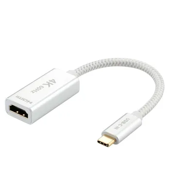 

USB C to HDMI Adapter 4K@60Hz, USB 3.1 Type-C to HDMI Adapter for MacBook Pro 2018/2017, iPad Pro 2018, Surface Book 2, Dell XPS