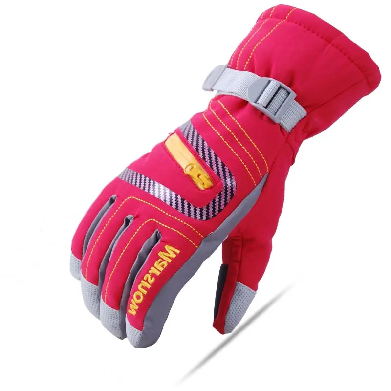 Прямая поставка, зимние профессиональные лыжные перчатки для девочек и мальчиков, водонепроницаемые теплые перчатки, рождественский подарок, Зимние Детские водонепроницаемые перчатки - Цвет: red