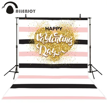 

Allenjoy Background Photography personal design valentine love backdrop heart gold pink photography backdrop thick material