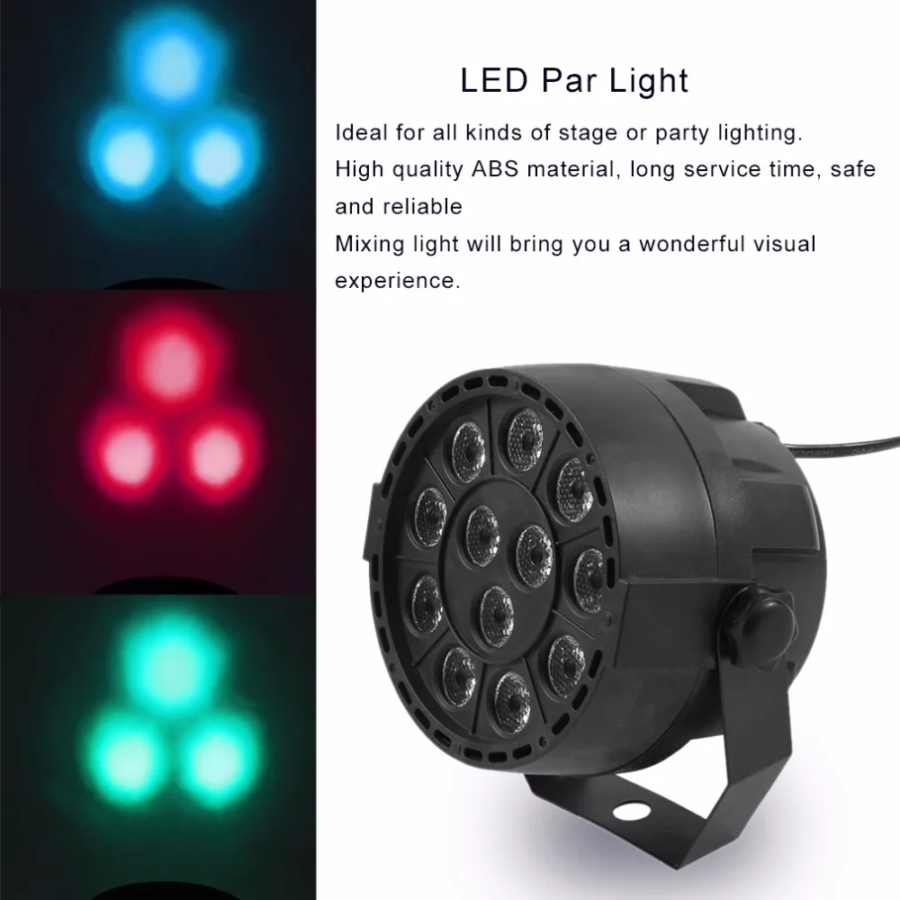 

12 LED Bar Light Mini Phono Disco Stage Effect Lighting Projector Club Party KTV Show Flat DJ Equipments Controller Moving Head