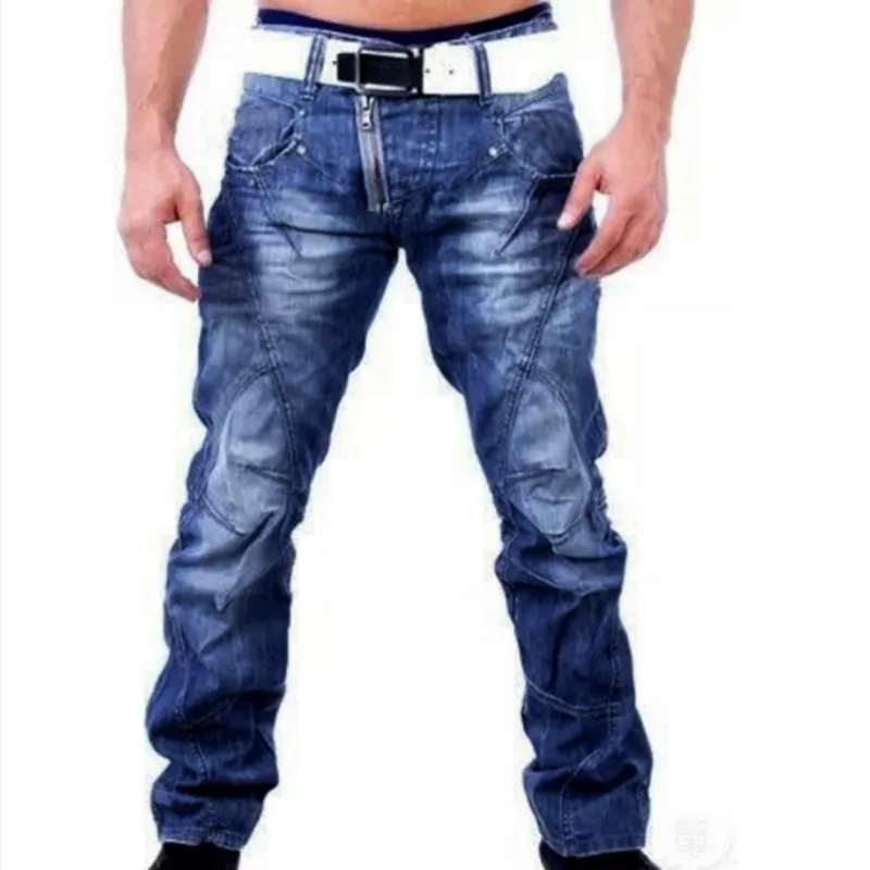 Beste 2019 Nieuwe mode buitenlandse handel Man Jeans Man hoge kwaliteit cowboy mannelijke denim jeans Designer Broek Casual skinny Rechte broek