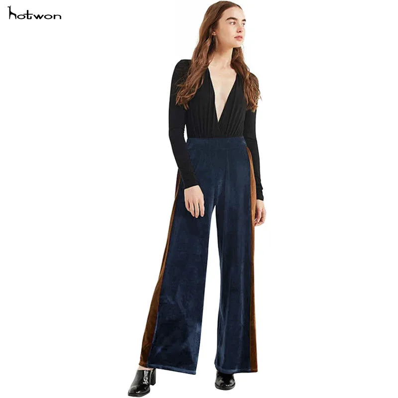 Брюки с широкими штанинами в полоску завышенной талией|wide leg pants|high waist pantsleg pants |