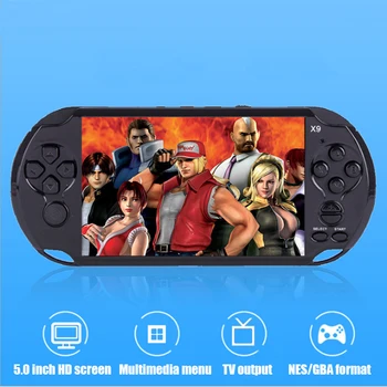 

X9 5.0 Large Screen Handheld Game Player Support TV Out Put With MP3/Movie Camera Multimedia Video Game Console