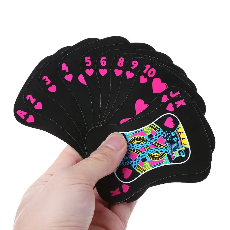 

Hot Black Luminous Poker Card Night Bar Party KTV Fluorescent Playing Cards Game