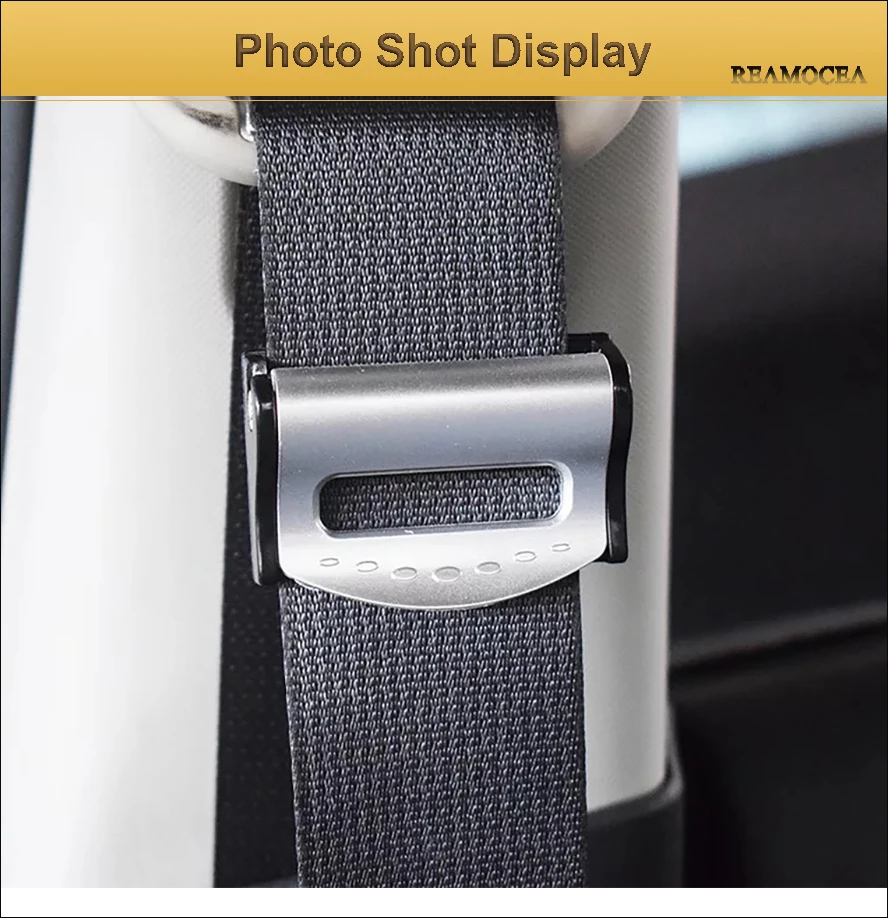 Reamocea 1Pair Universal Car Seat Belts Clips Safety Adjustable Auto Stopper Buckle Clip For Automobiles Car Accessories (6)