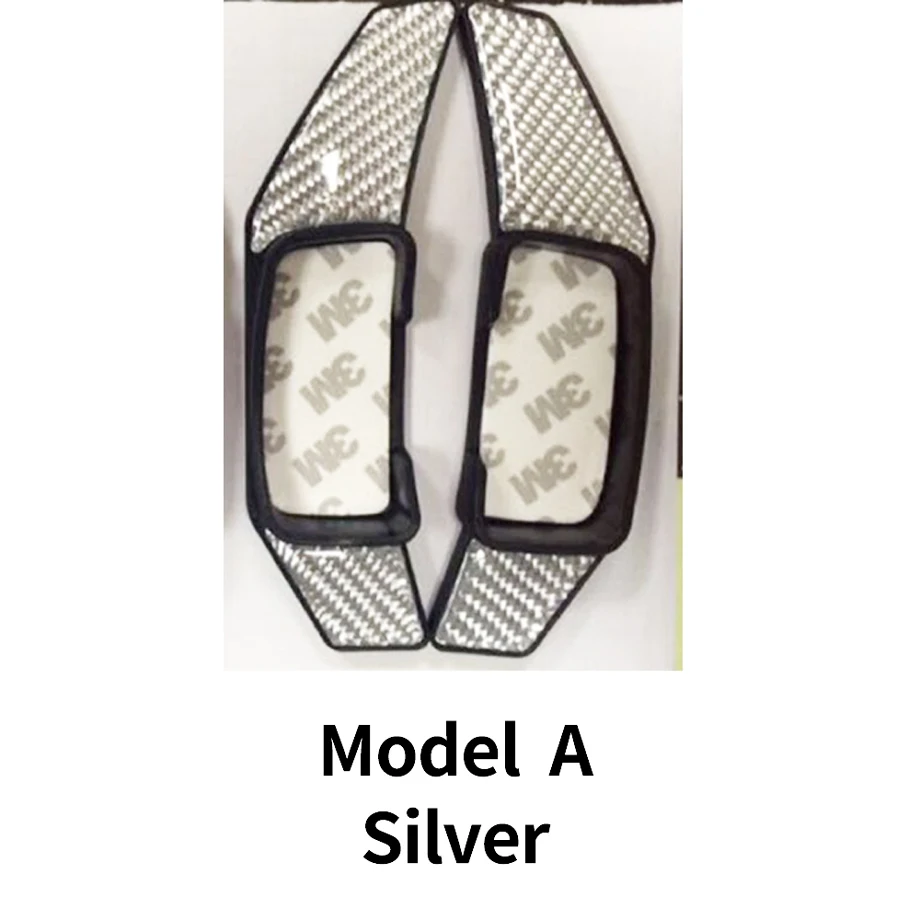 Model A - Silver 2 шт./лот углеродное волокно Автомобильное рулевое колесо сдвиг весло украшение крышка для Mercedes Benz A B C E S Class gla GLC GLK GLE - Название цвета: Model A - Silver