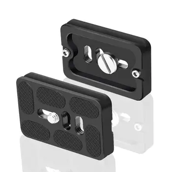 

PU60 Arca-Swiss Plate 2 Set Universal Quick Release Plate with 1/4'' Screw Mini QR Tripod Plates Adapter for DSLR Tripod Monopod