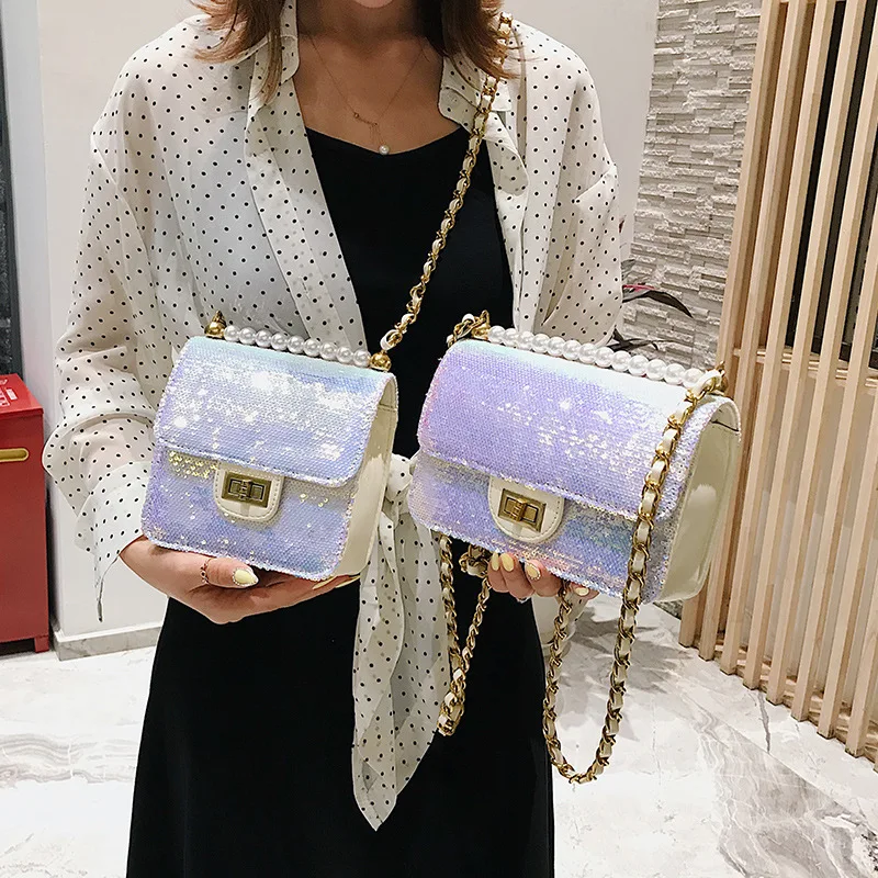

Female Crossbody Bags For Women 2019 Quality PU Leather Luxury Handbag Designer Sac A Main Ladies Beading Shoulder Messenger Bag