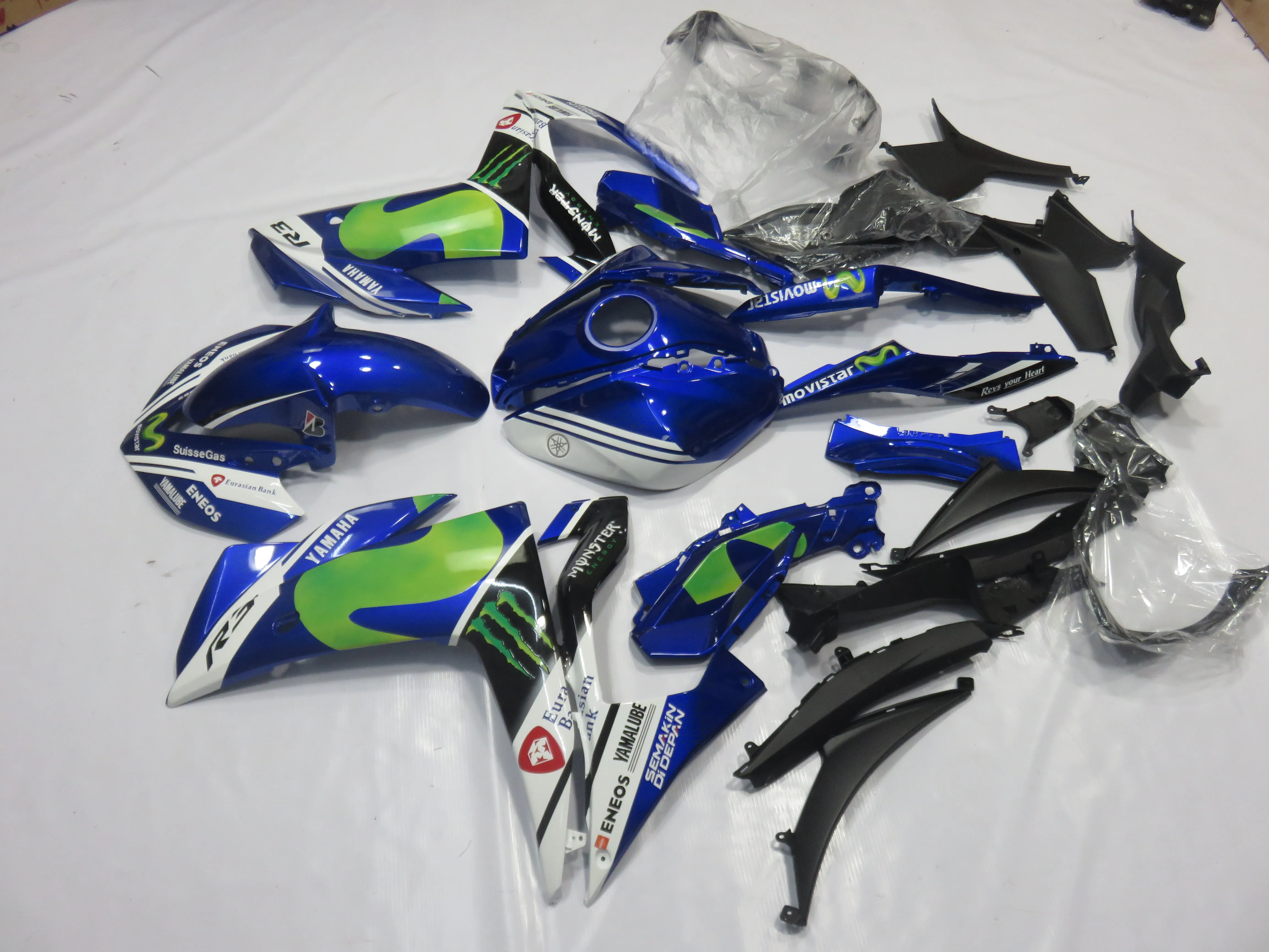 

for YAMAHA R25 R3 15 Fairings for YAMAHA R25 R3 2014 - 2016 blue Bodywork for YAMAHA R25 R3 2016 Bodywork