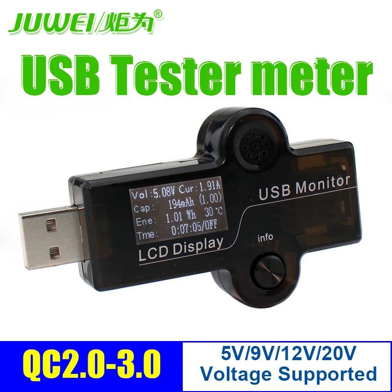 Поколение ЖК дисплей 0 96 дюйма USB мини детектор напряжения и тока Мобильная