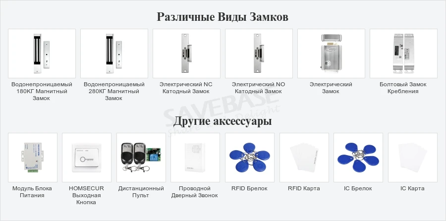 Homsecur Водонепроницаемый Замок 125 кГц RFID Доступ Управление+ Wiegand 26+ дверной звонок+Подсветка