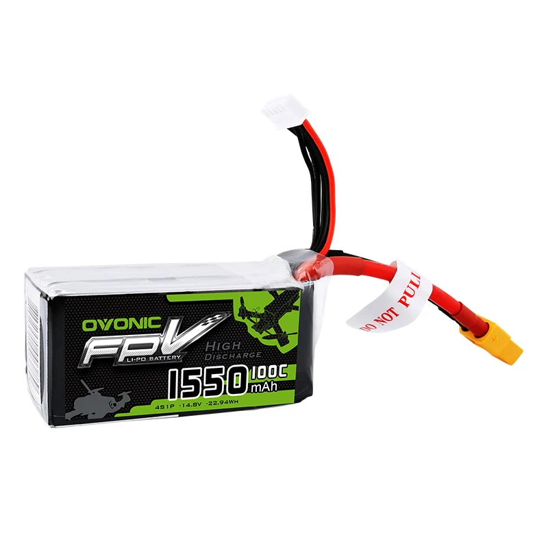 2 упаковки ovoic 1550mAh 4S 100C Max 200C 14,8 V Lipo батарея XT60 разъем FPV гоночный Дрон Квадрокоптер Дрон гонщик