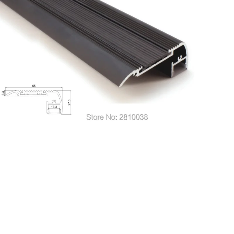 

100 X 2M Sets/Lot stairway aluminum profile for led light and 65mm wide aluminium led channel housing for theater lights