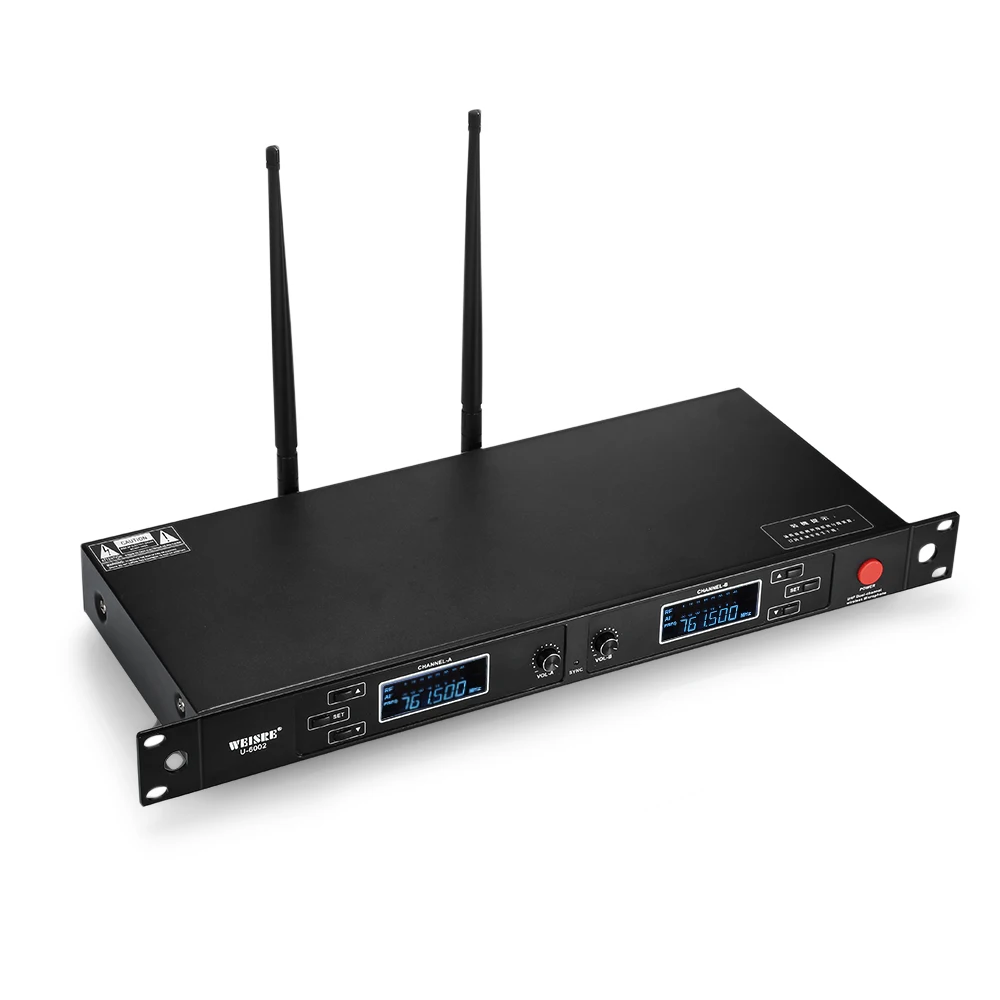 Weisre U-6002 uhf نظام الميكروفون اللاسلكي lcd معقوفة سطح المكتب ميكروفون ل مؤتمر 2 قنوات مع استقبال + شاحن أطقم Weisre U-6002 uhf نظام الميكروفون اللاسلكي lcd معقوفة سطح المكتب ميكروفون ل مؤتمر 2 قنوات مع استقبال + شاحن أطقم