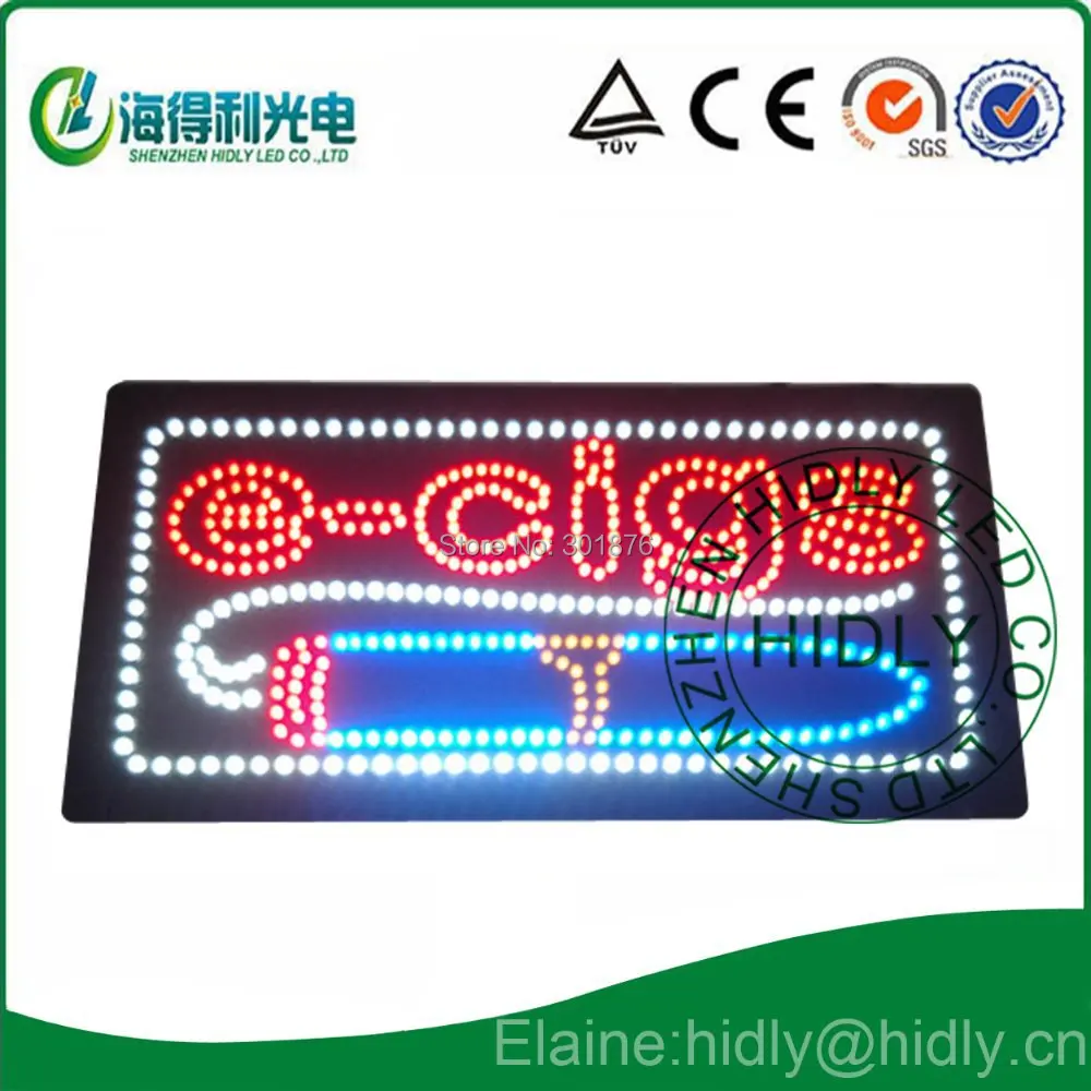 

Animated acrylic display /stand for e-cigarette led open sign /DC12V advertiising panel