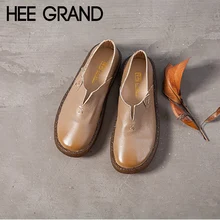 HEE GRAND/ новая модная обувь на плоской подошве, женские оксфорды из мягкой кожи, повседневная обувь без шнуровки в британском стиле, XWD6925