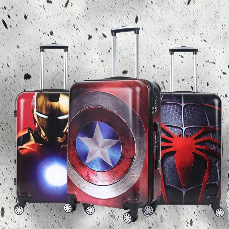 

Cartoon Suitcase Captain America Iron man 20/24 inch kids children trolley case Travel luggage rolling box
