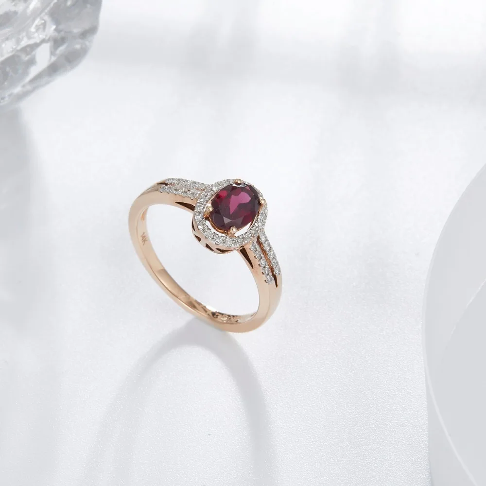 LP обручальное кольцо с бриллиантом Solid 9K 10K 14K 18K розовое золото 1.85Ct натуральный