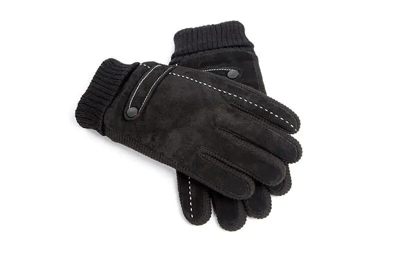 2018 новый дизайн мужские зимние перчатки роскошные кожаные мото Guantes PU лоскутные толстые перчатки мужские мотоциклетные теплые перчатки