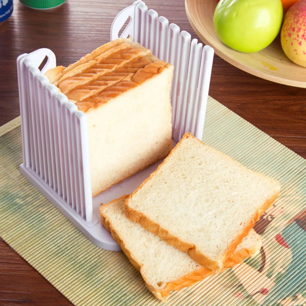 

1 Pc High Quality Household Kitchenware DIY Baking Bread Toast Slicer Chieftain Slicing Machine Breakfast Assistant.