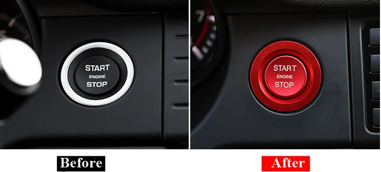 Для Jaguar XJL E-PACE F-TYPE Автомобильный Алюминиевый стартовый двигатель стоп крышка кнопки запуска кольцо отделка 3D наклейки аксессуары