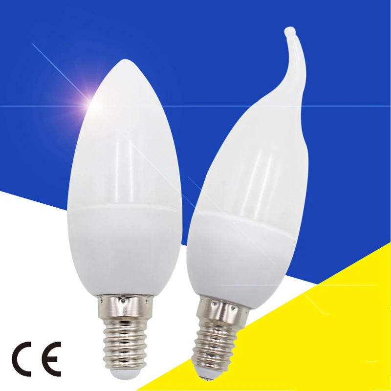 1pcs/lot LED Candle Bulb 5W 7W E14 LED Candle Lamp 8 10leds SMD2835