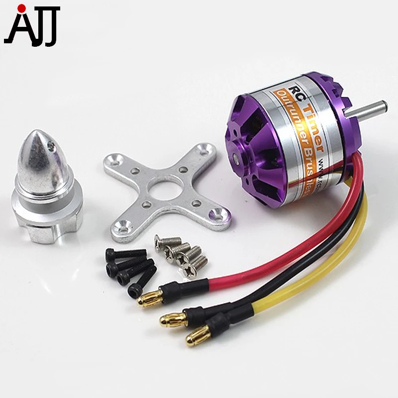 

Rctimer 910KV Outrunner Brushless Motor 2-4S Lipo 4.0mm Shaft Multi-Rotor Motors A3536-9