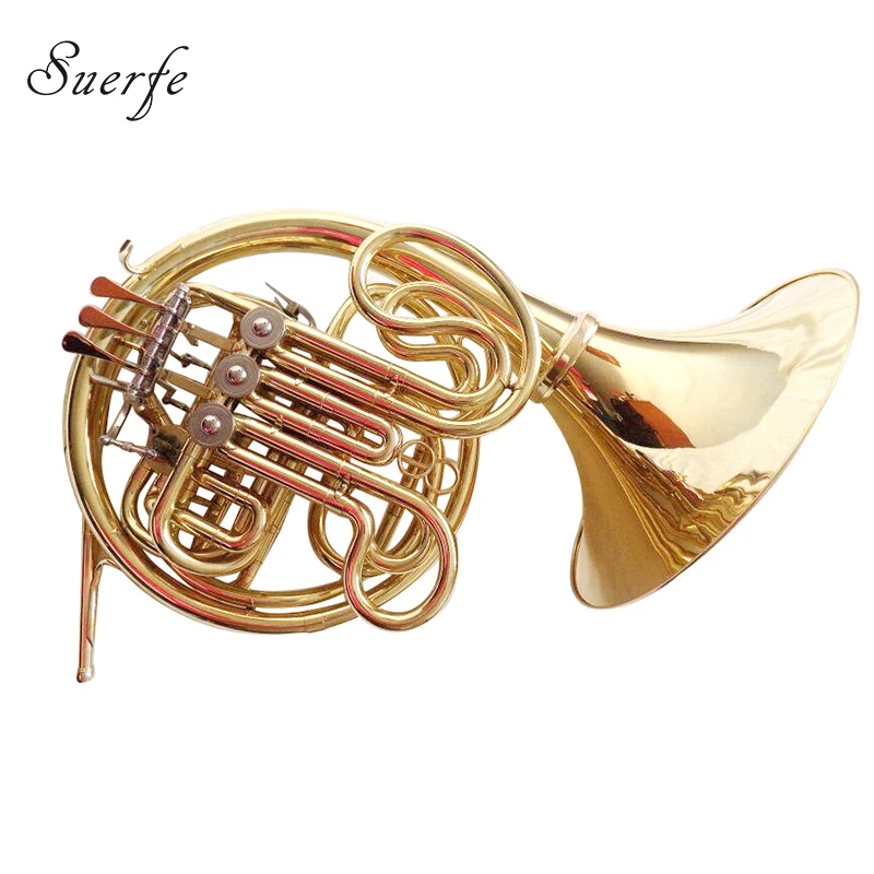 

F/Bb Double French Horn with Case Mouthpiece Three valves Divided Bell French horn Musical instruments