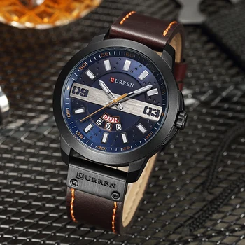 

2018 CURREN Watch Men Top Luxury Men's Quartz Wrist Watches Male Army Military Sport Watches Waterproof Date Week Analog Clock