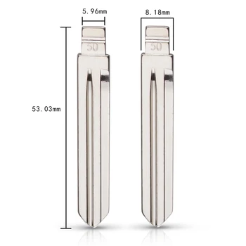 10 pz Chiave telecomando per Huyndai NO.50 HYN14FH - KEYYOU 10 pz lotto Universal Metal Blank Uncut Flip KD VVDI JMD Remote Key Blade