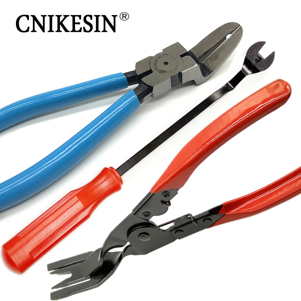 

CNIKESIN 3PCS Car Fastener Removal Tool Door Cover Installer servicing Tool Auto Plastic Clip Multipurpose maintenance tool