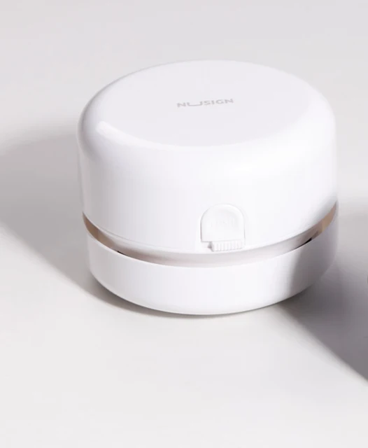 NUSIGN Desk Portable Desktop Cleaner Mini Desk Vacuum Cleaner For School Classroom Office School Supplies For Smart Life White