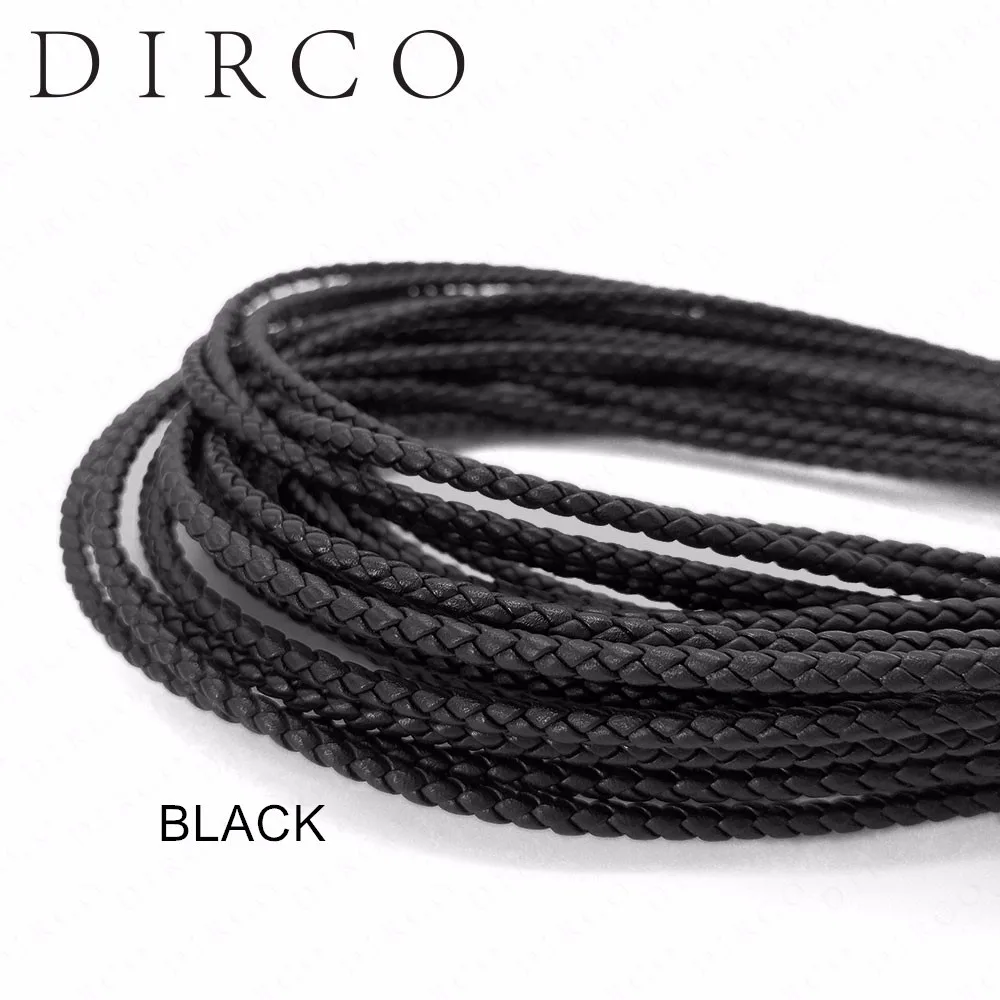 About the Fit 4mm 100Meters Genuine Braided Leather Cord Nappa Real Crafts Beading Accessories Jewelry Making Woven Rope | Украшения и