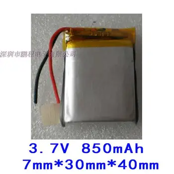 

Wholesale 3.7V lithium polymer battery 703040 850MA Bluetooth GPS Navigator MP3 / 4 Toy Battery 733040 3wire