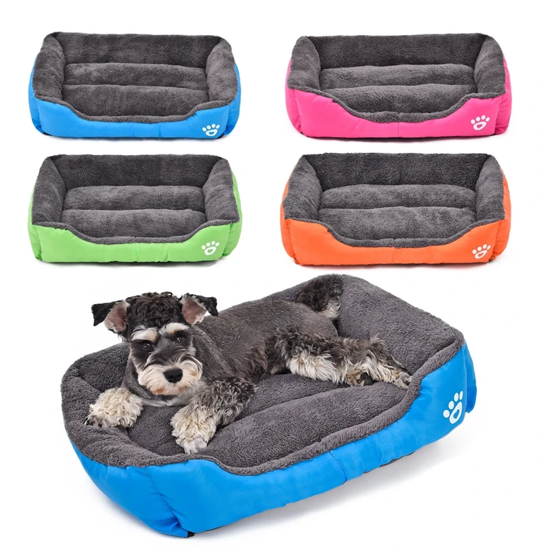 Дизайн прочный Оксфорд кровать для собаки кошки квадратный ПЭТ теплый дом Многофункциональный питомник диван щенок Демисезонный