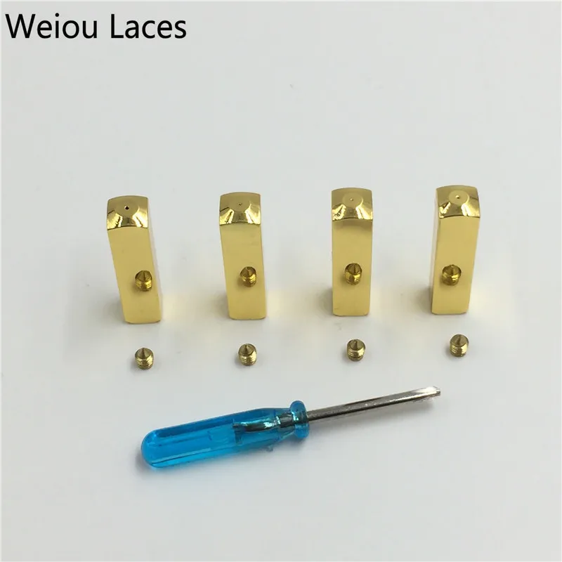 metal aglet 6*6*25mm sapato atacadores espelho ouro