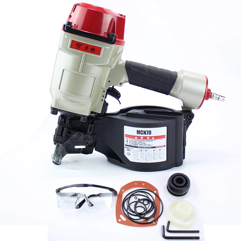 Quality MCN70 Pneumatic Coil Roofing Nail Gun Air Nailing Gun Pneumatic Coil Nailer Air Nailer Tool Coilgun roofing