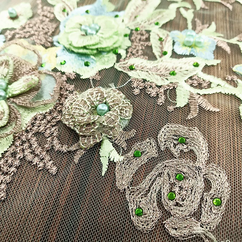 Embroidered Flower Patch Embroidery Beaded Applique Lace Patches For Clothing Wedding (12)