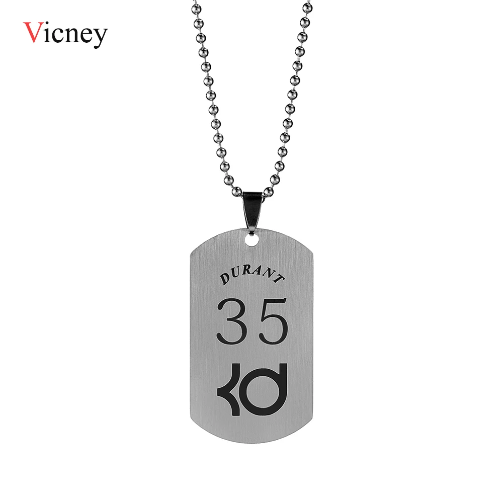 Sport Style Necklace 35th Kevin Durant Pattern Pendant Basketball