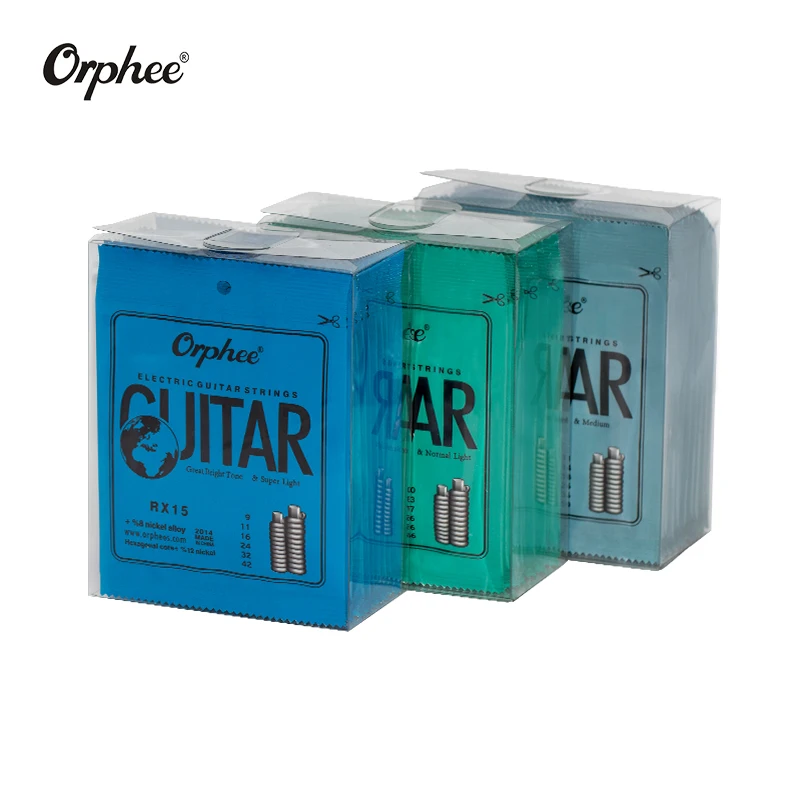 

Free shipping!SunRhyme Orphee 10pcs pack ELECTRIC guitar string set RX15/RX17/RX19 6 strings electric guitar strings super light