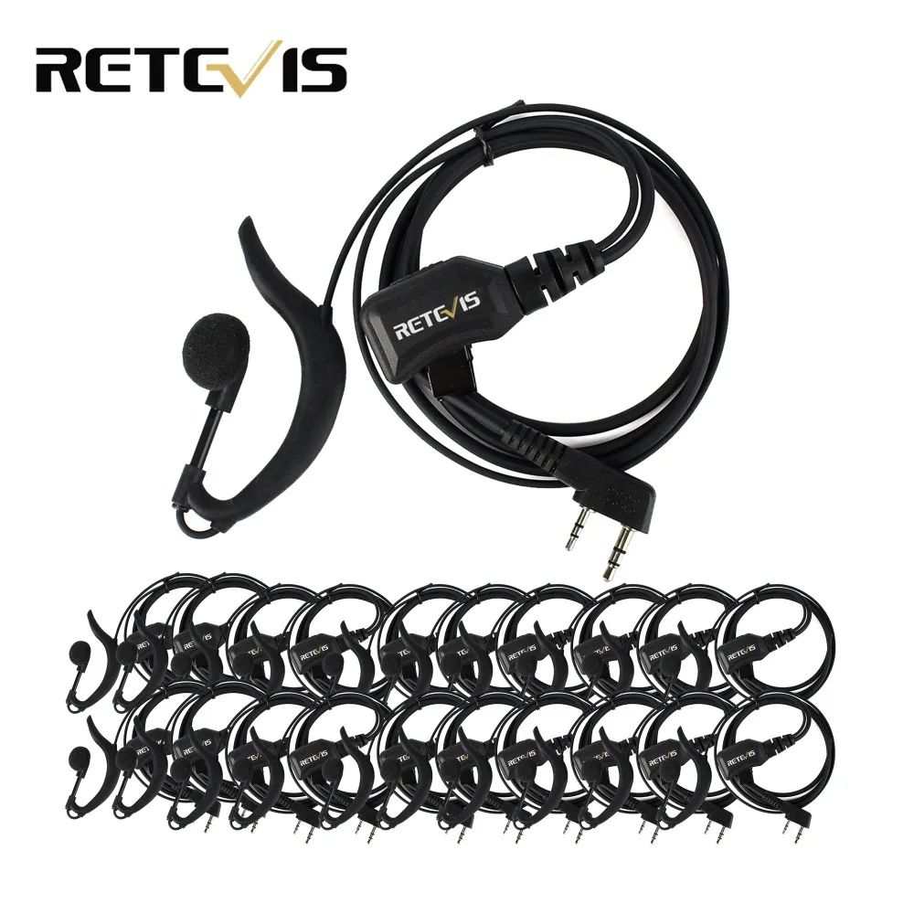 

20pcs G Type PTT Walkie Talkie Retevis R-111 Headset Volume PU Wire Tensile For Kenwood Retevis For Baofeng For TYT Radio C9037
